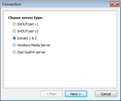 RadioBOSS Encoder Configuration Wizard Icecast